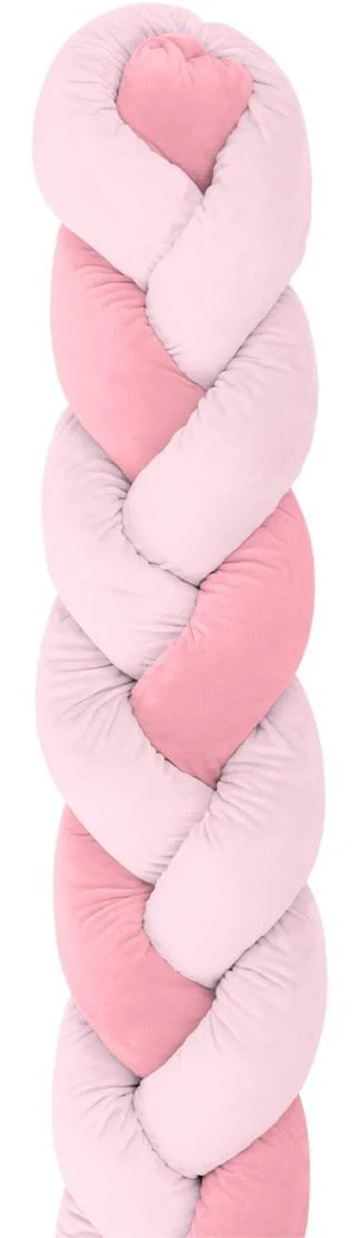 image for Плетеная боковая защита KikkaBoo Pink (толщина 20 см), 210 см foto