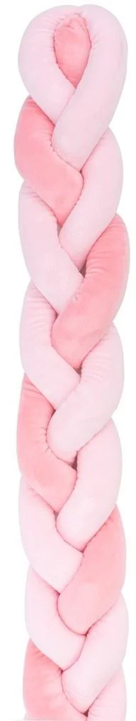 image for Плетеная боковая защита KikkaBoo Pink (толщина 12 см), 180 см foto