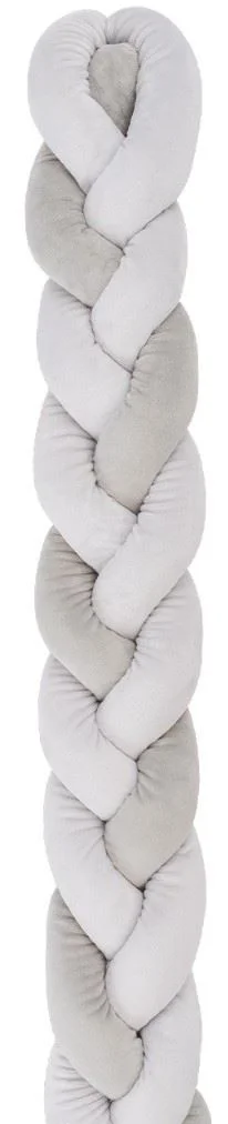 image for Плетеная боковая защита KikkaBoo Grey (толщина 12 см), 180 см foto