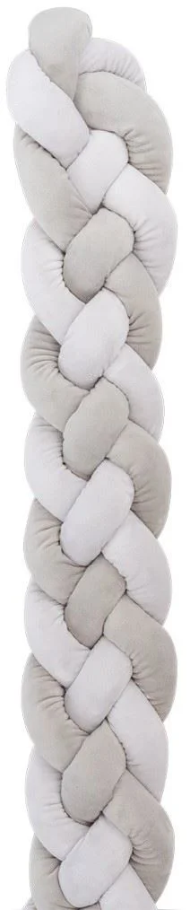 image for Плетеная боковая защита KikkaBoo Grey (толщина 15 см), 180 см foto