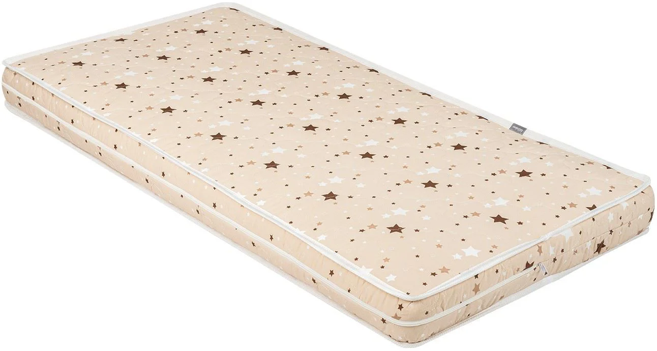 Saltea pentru patut KikkaBoo Day Dream Stars Beige, 120x60x10 cm