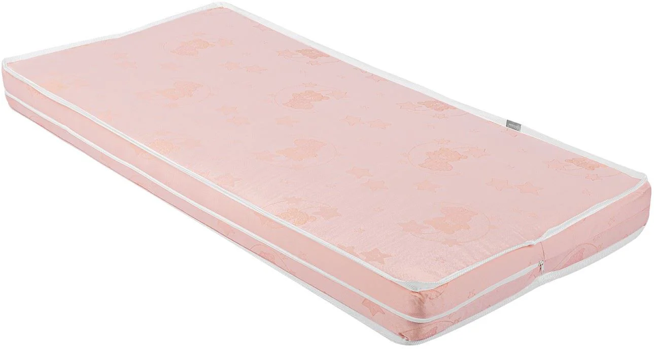 Saltea pentru patut KikkaBoo Day Dream Lux Bear Pink, 120x60x10 cm