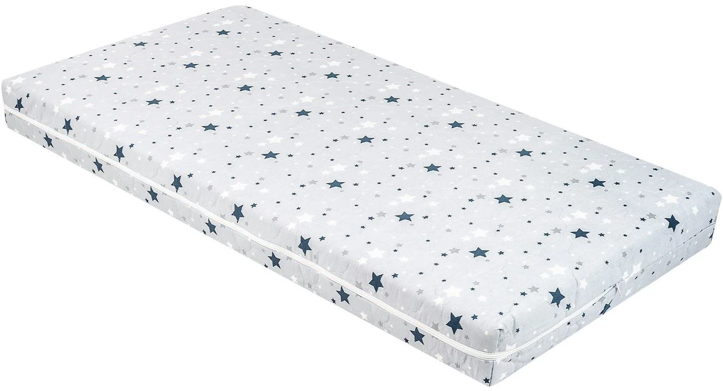image for Saltea pentru patut KikkaBoo Siesta Stars Grey, 120x60x10 cm foto
