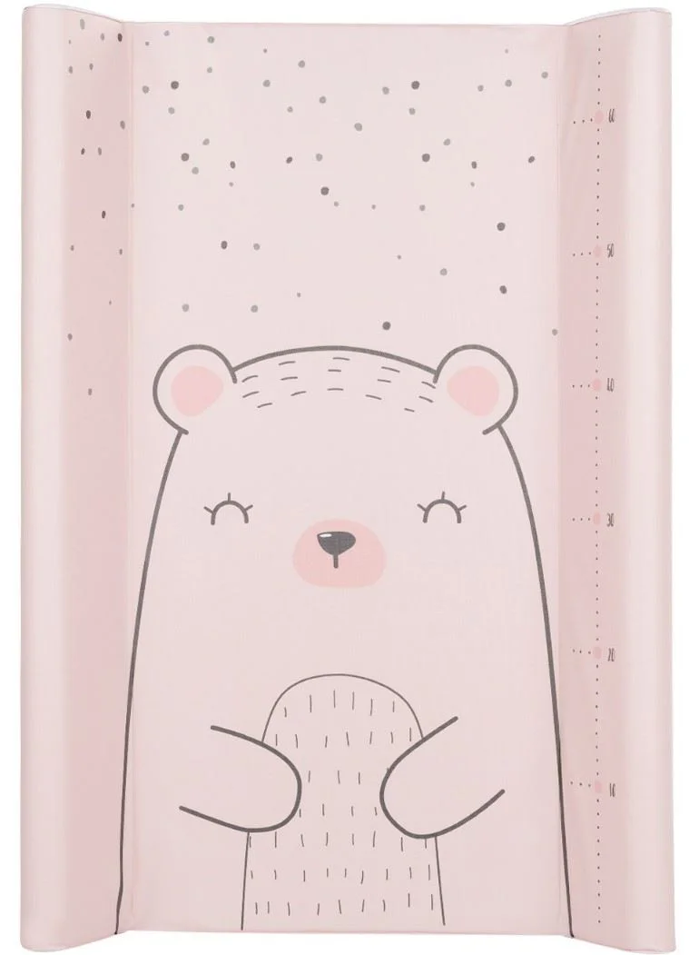 Saltea pentru infasat moale KikkaBoo Bear with me Pink, 70x50 cm