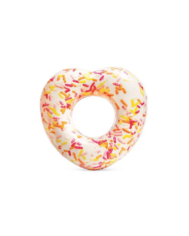 Cerc gonflabil Intex Donut in forma de inima, 94x89x25 cm