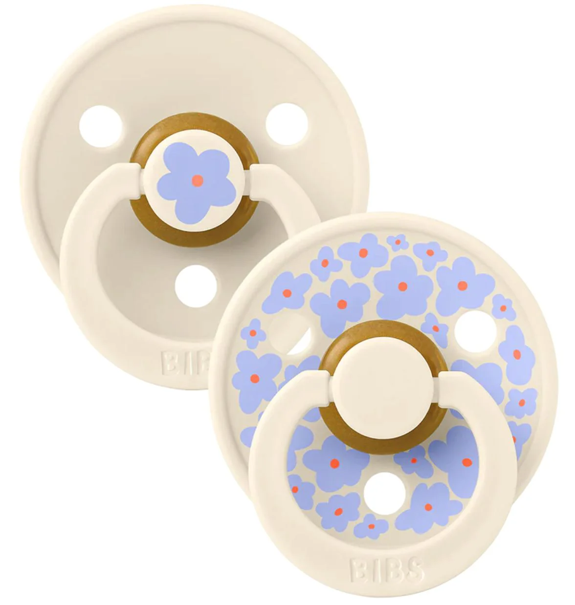 Set 2 suzete rotunde din latex BIBS Studio Colour Jasmine - Ivory Mix (0-6 luni) foto