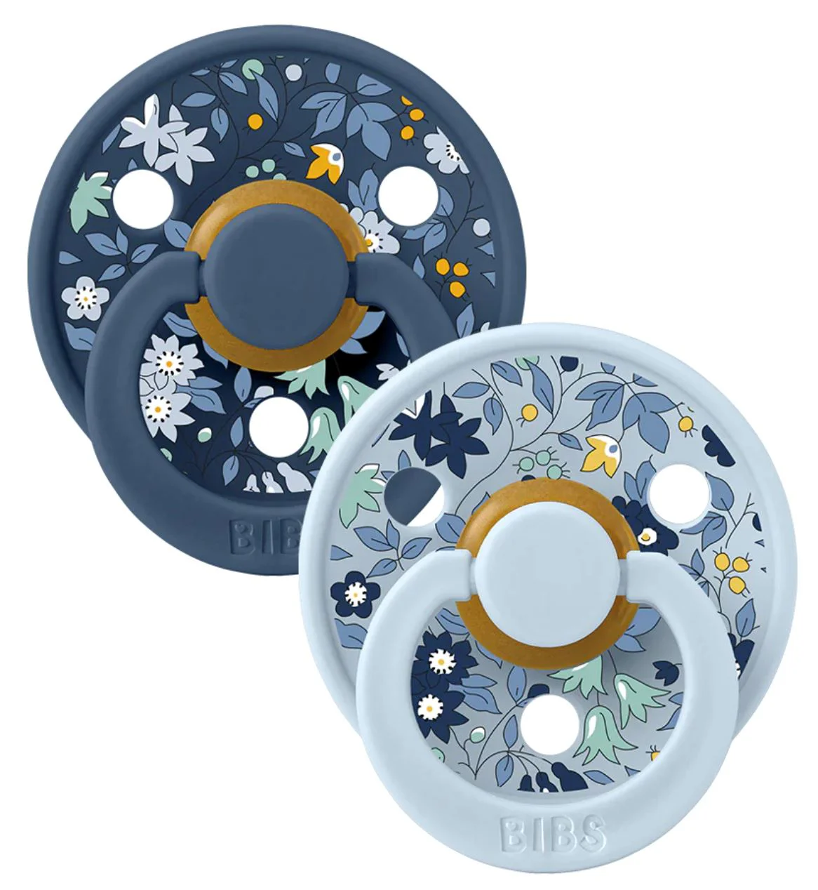 Set 2 suzete rotunde din latex BIBS LIBERTY Colour Chamomile Lawn - Baby Blue Mix (6-18 luni) foto
