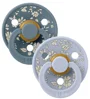 Set 2 suzete rotunde din latex BIBS LIBERTY Colour Capel - Dusty Blue Mix (0-6 luni) foto