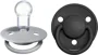 Set 2 suzete rotunde din silicon BIBS De lux Cloud/Black (0-36 luni) foto