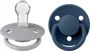 Set 2 suzete rotunde din silicon BIBS De lux Cloud/Steel Blue (0-36 luni)