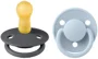 Set 2 suzete rotunde din latex BIBS De lux Iron/Baby Blue (6-18 luni) foto