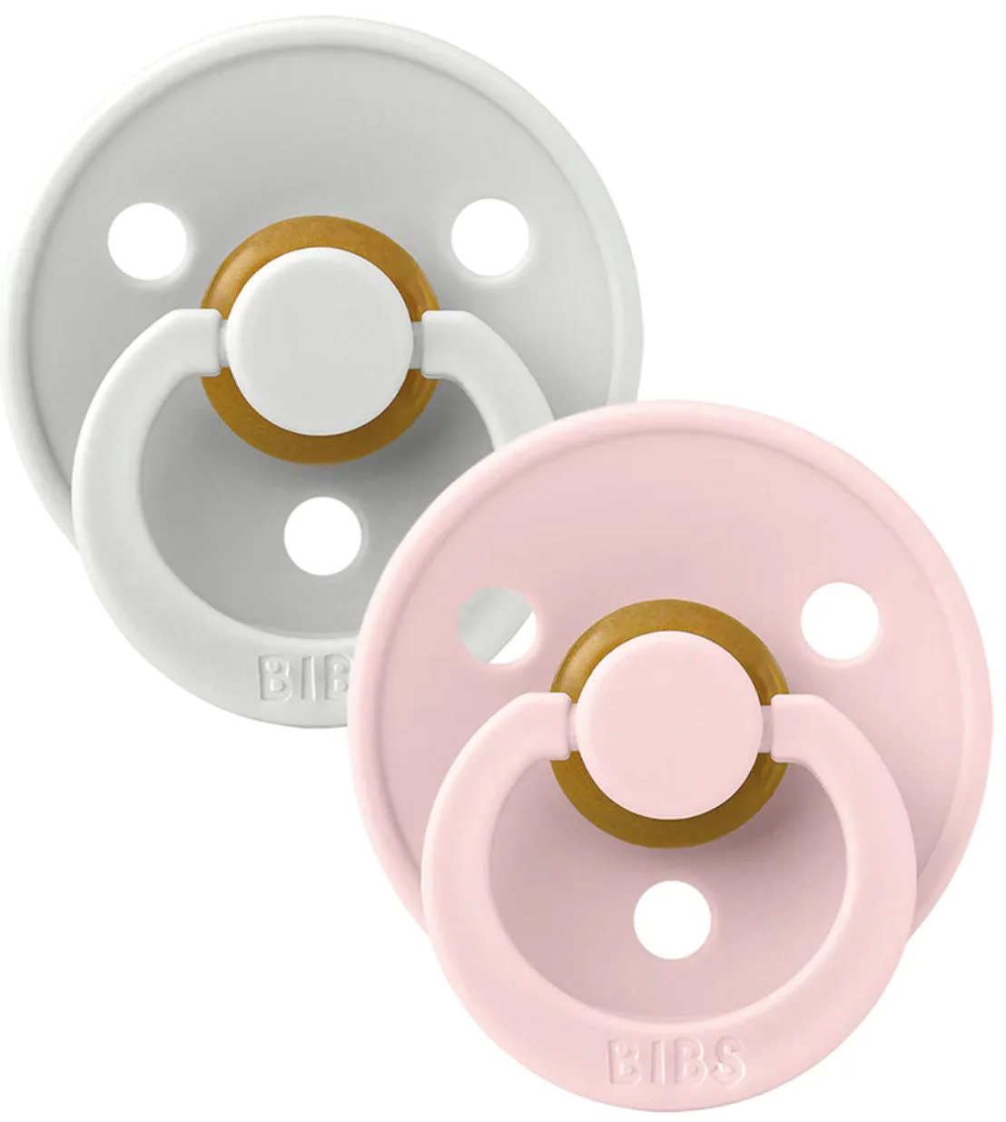 Set 2 suzete rotunde din latex BIBS Colour Haze/Blossom (0-6 luni) foto