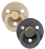 Set 2 suzete rotunde din latex BIBS Colour Vanilla/Iron (0-6 luni) foto