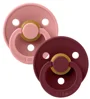 Set 2 suzete rotunde din latex BIBS Colour Dusty Pink/Elderberry (0-6 luni) foto
