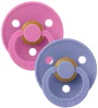 Set 2 suzete rotunde din latex BIBS Colour Bubblegum/Peri (0-6 luni) foto