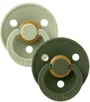 Set 2 suzete rotunde din latex BIBS Colour Sage/Hunter Green (18-36 luni) foto