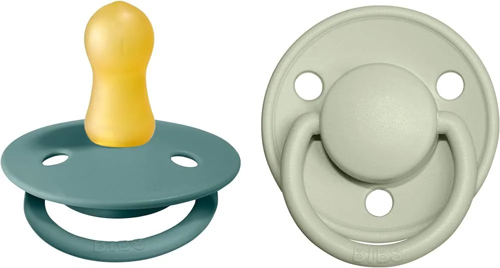 image for Set 2 suzete rotunde din latex BIBS De lux Island Sea/Sage (6-18 luni) foto