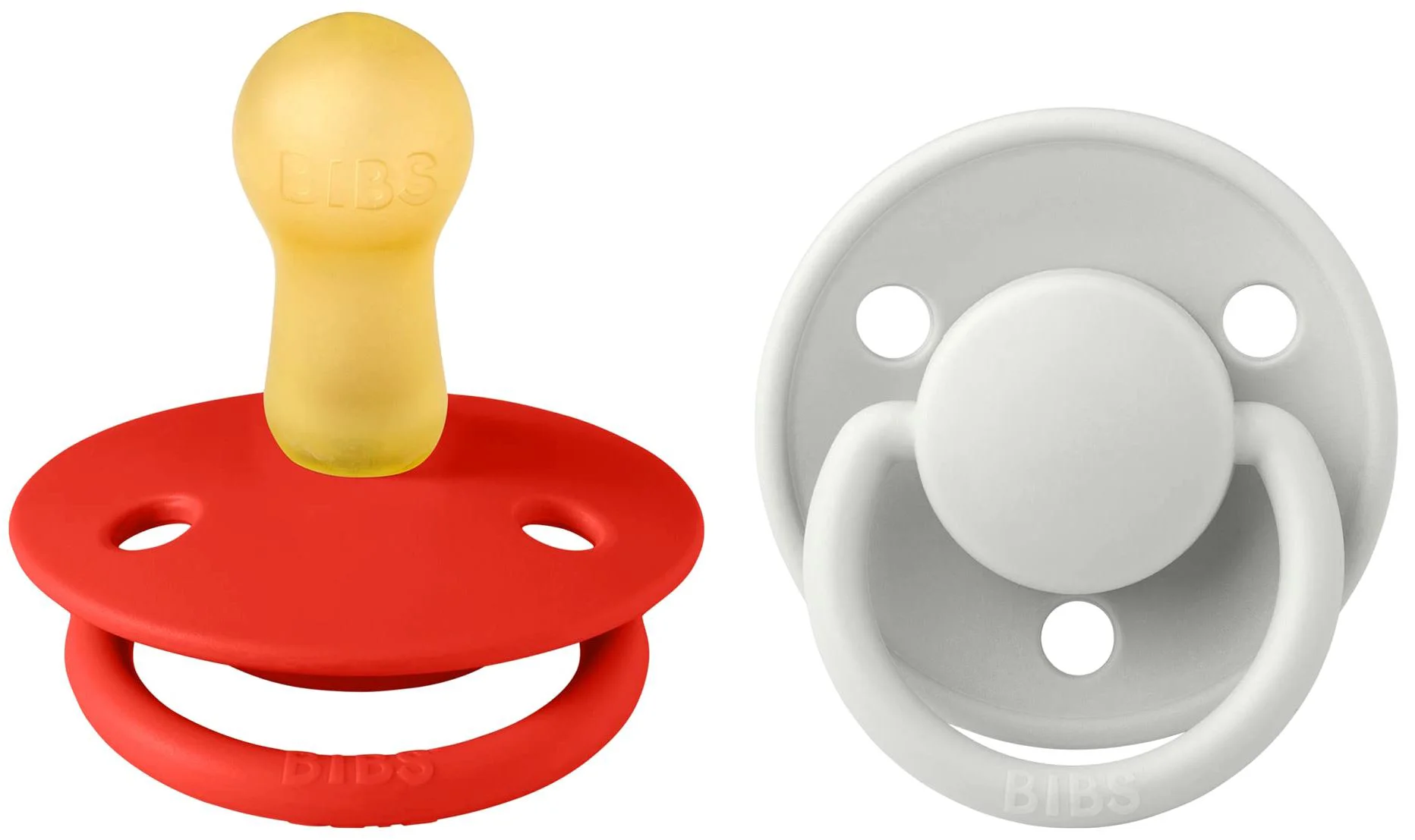 image for Set 2 suzete rotunde din latex BIBS De lux Candy Apple/Haze (6-18 luni) foto