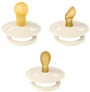 Set 3 suzete BIBS Colour Ivory Latex, tetina rotunda, simetrica & anatomica (0-6 luni) foto