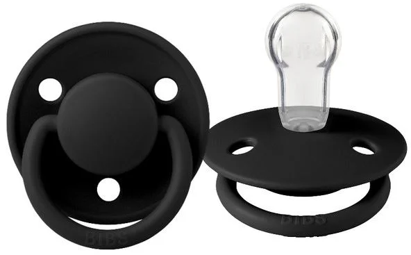 Suzeta rotunda din silicon BIBS De Lux Black (0-36 luni) foto