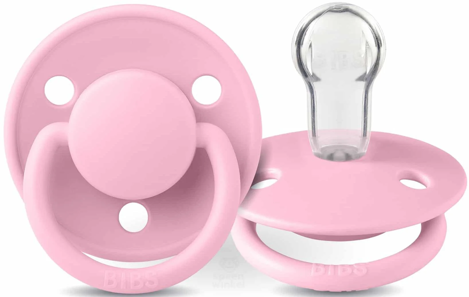 image for Пустышка силиконовая BIBS De Lux Baby Pink круглая (0-36 мес.) foto