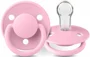 Пустышка силиконовая BIBS De Lux Baby Pink круглая (0-36 мес.)