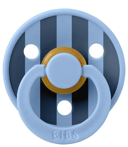 Suzeta rotunda din latex BIBS Studio Colour Block - Sky Blue (0-6 luni) foto
