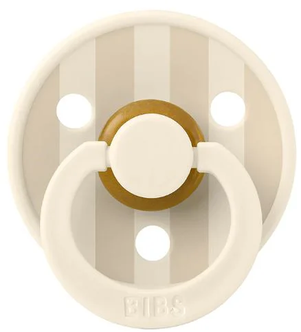 Suzeta rotunda din latex BIBS Studio Colour Block - Ivory Vanilla (0-6 luni) foto