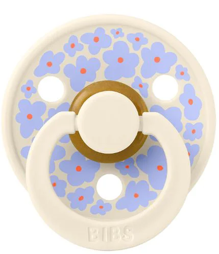 Suzeta rotunda din latex BIBS Studio Colour Jasmine Field - Ivory (0-6 luni) foto