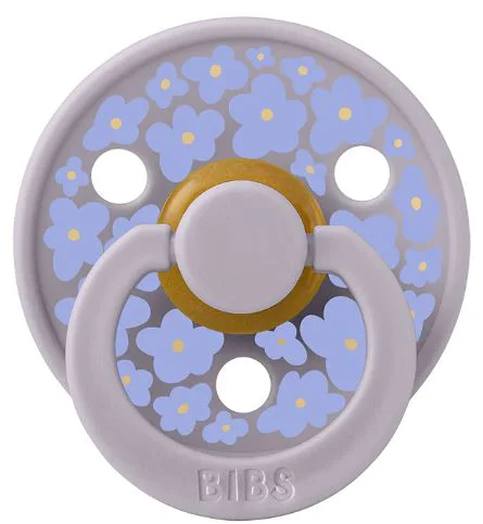Suzeta rotunda din latex BIBS Studio Colour Jasmine Field - Fossil Grey (0-6 luni) foto
