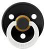 Suzeta rotunda din latex BIBS Glow Black (0-6 luni) foto