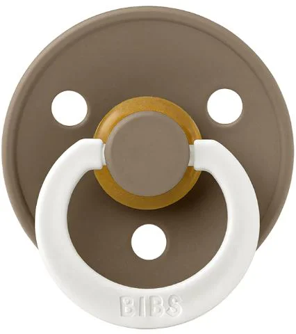 Suzeta rotunda din latex BIBS Glow Dark Oak (0-6 luni) foto