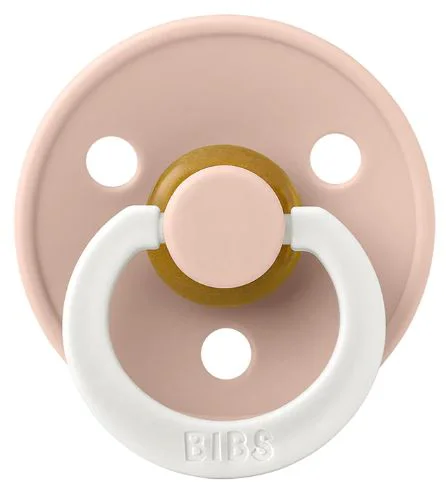 Suzeta rotunda din latex BIBS Glow Blush (0-6 luni) foto