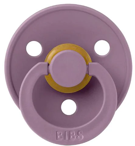 Suzeta rotunda din latex BIBS Mauve (0-6 luni)