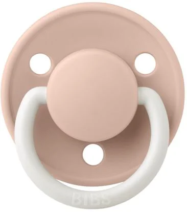 Suzeta rotunda din latex BIBS De Lux Glow Blush (6-18 luni) foto