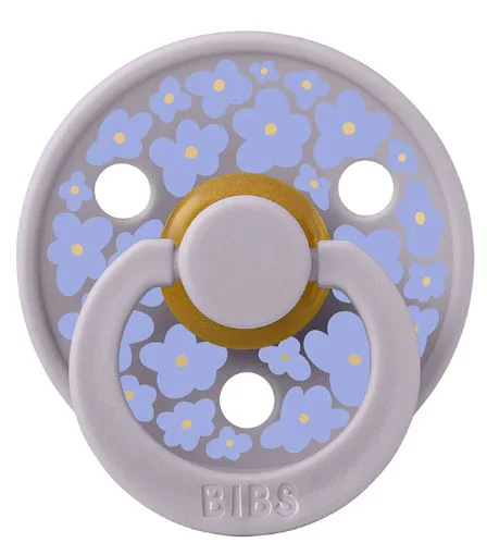 Suzeta rotunda din latex BIBS Studio Colour Jasmine Field - Fossil Grey (6-18 luni) foto