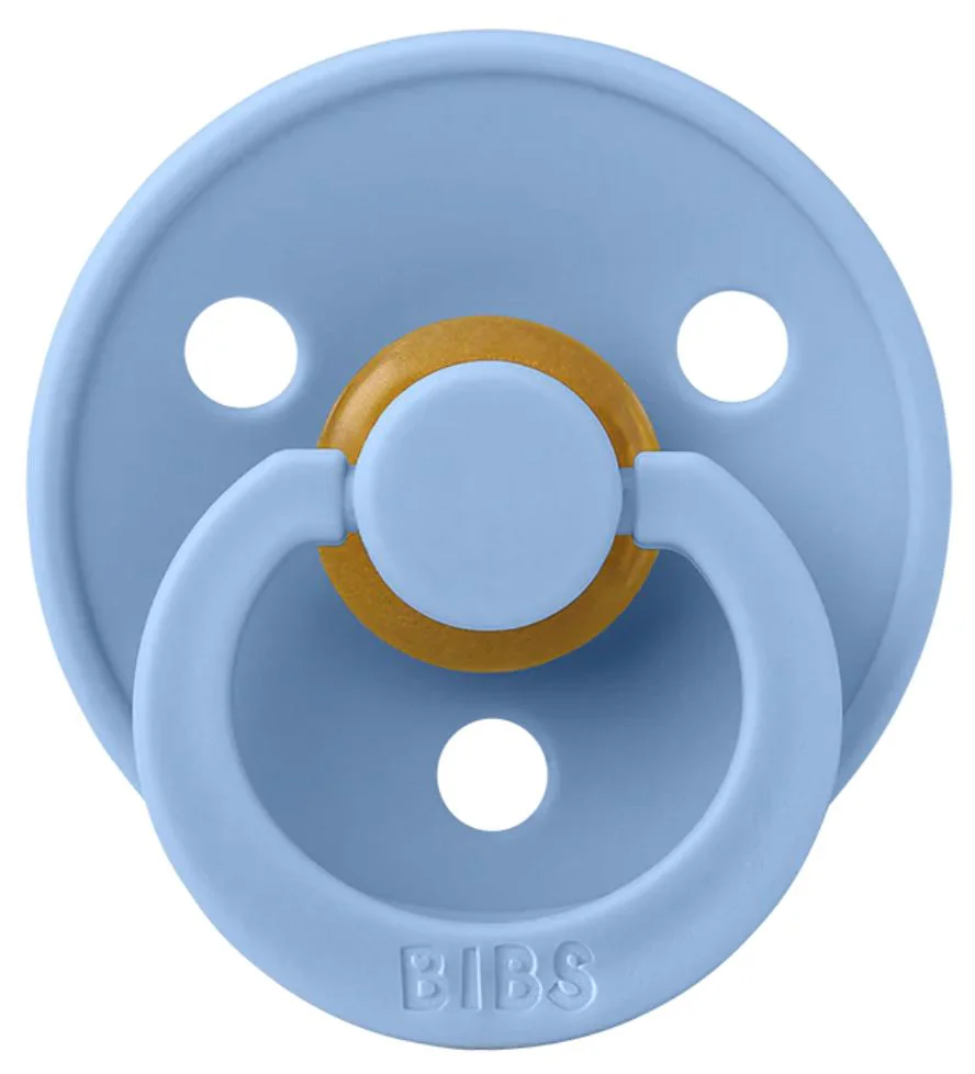 Suzeta rotunda din latex BIBS Sky Blue (6-18 luni) foto