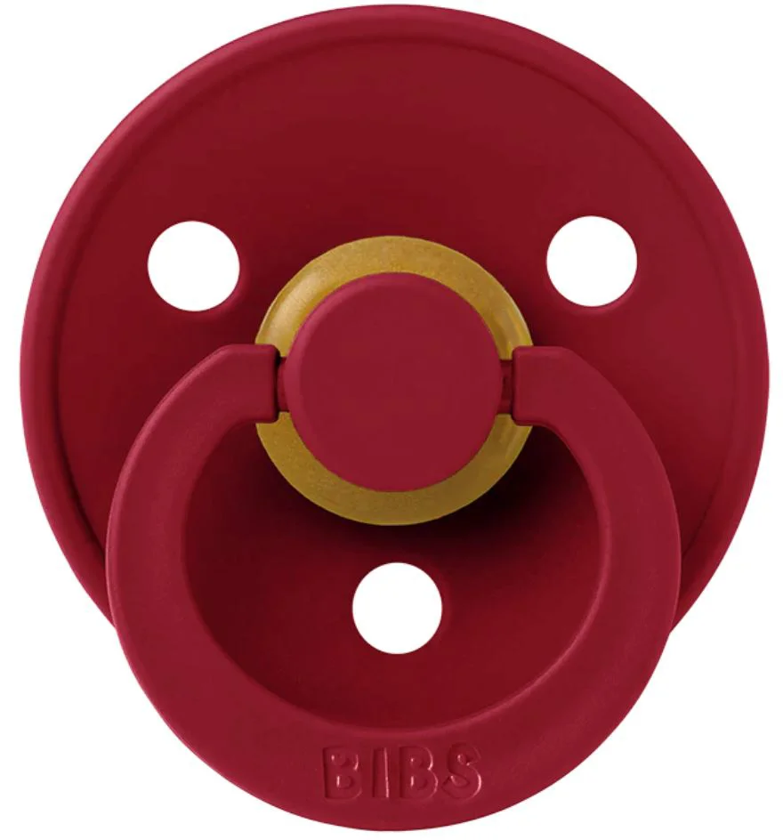 Пустышка круглая латексная BIBS Ruby (6-18 мес.) foto