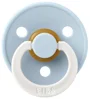Suzeta rotunda din latex BIBS Glow Baby Blue (6-18 luni) foto