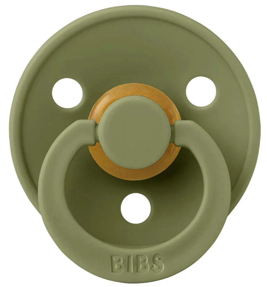 Suzeta rotunda din latex BIBS Olive (6-18 luni) foto