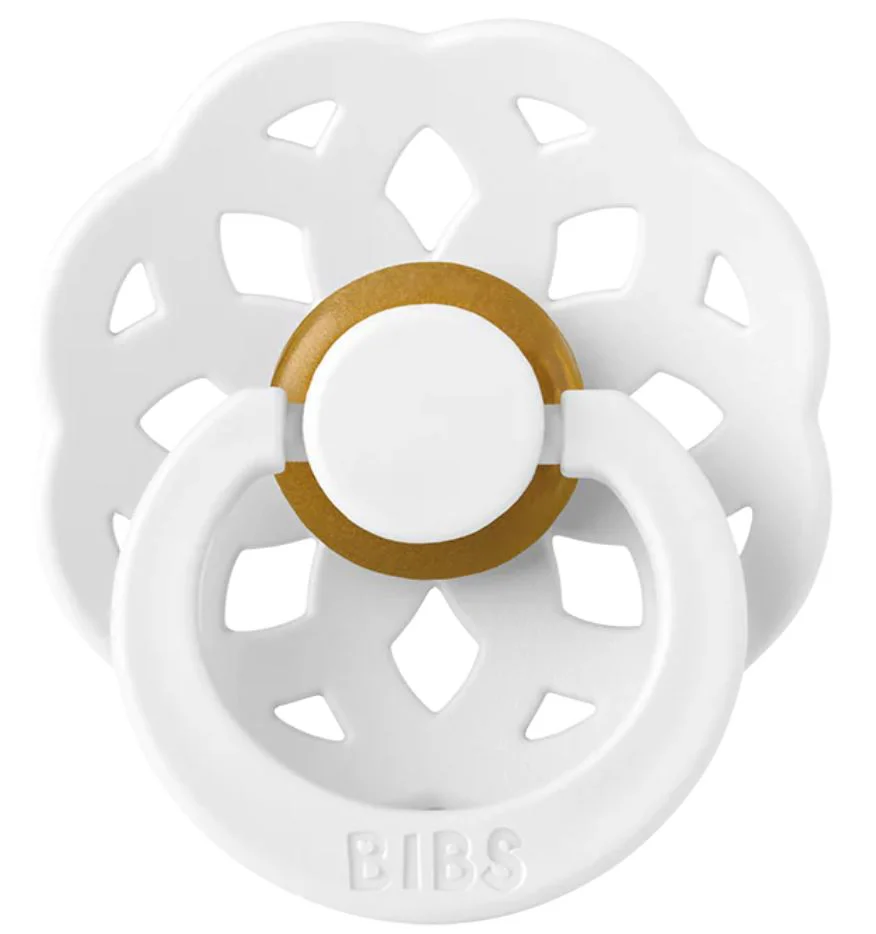 Suzeta rotunda din latex BIBS Boheme White (0-6 luni) foto