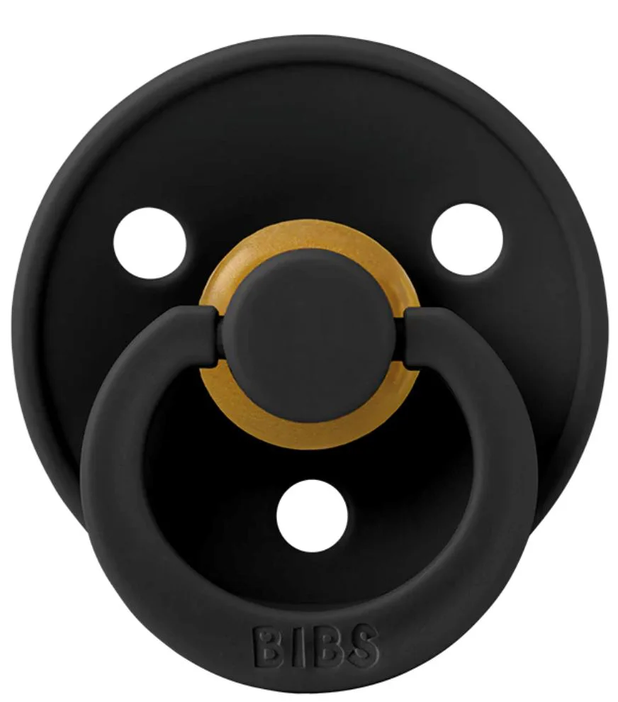 Suzeta rotunda din latex BIBS Black (18-36 luni) foto