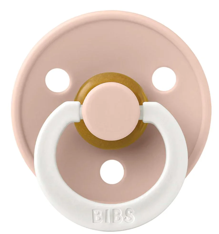 Suzeta rotunda din latex BIBS Glow Blush (18-36 luni) foto