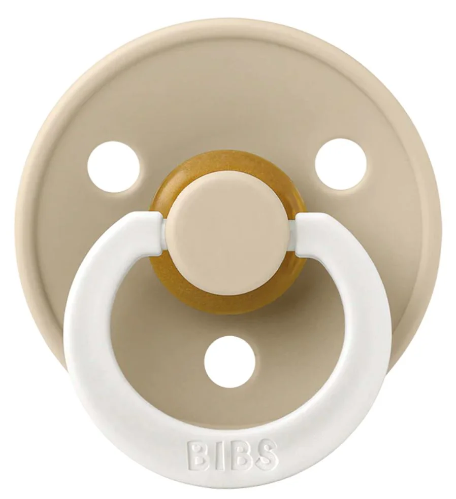 Suzeta rotunda din latex BIBS Glow Vanilla (18-36 luni) foto