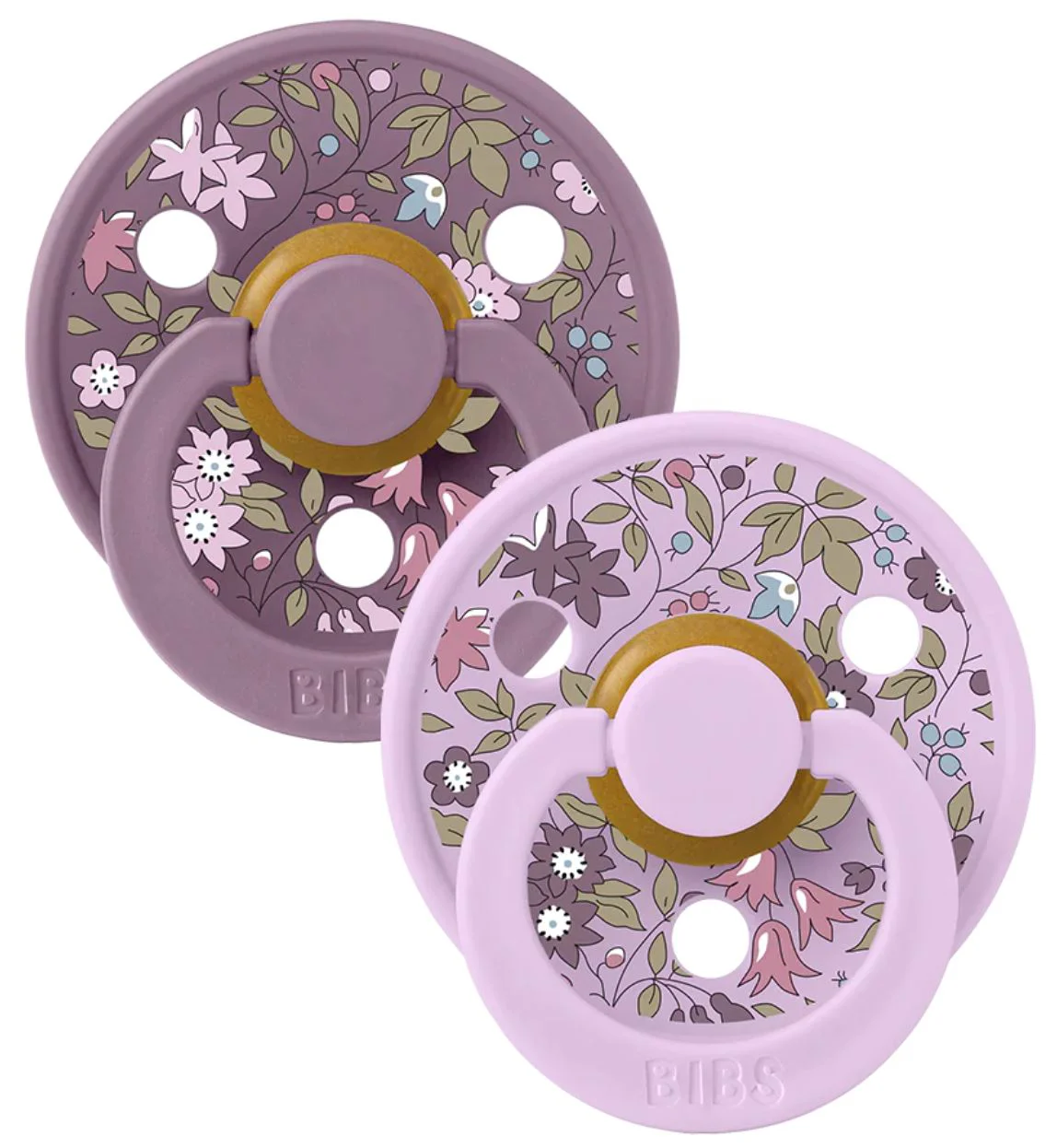 image for Set 2 suzete rotunde din latex BIBS LIBERTY Colour Chamomile Lawn - Violet Sky Mix (6-18 luni) foto