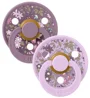 Set 2 suzete rotunde din latex BIBS LIBERTY Colour Chamomile Lawn - Violet Sky Mix (6-18 luni) foto