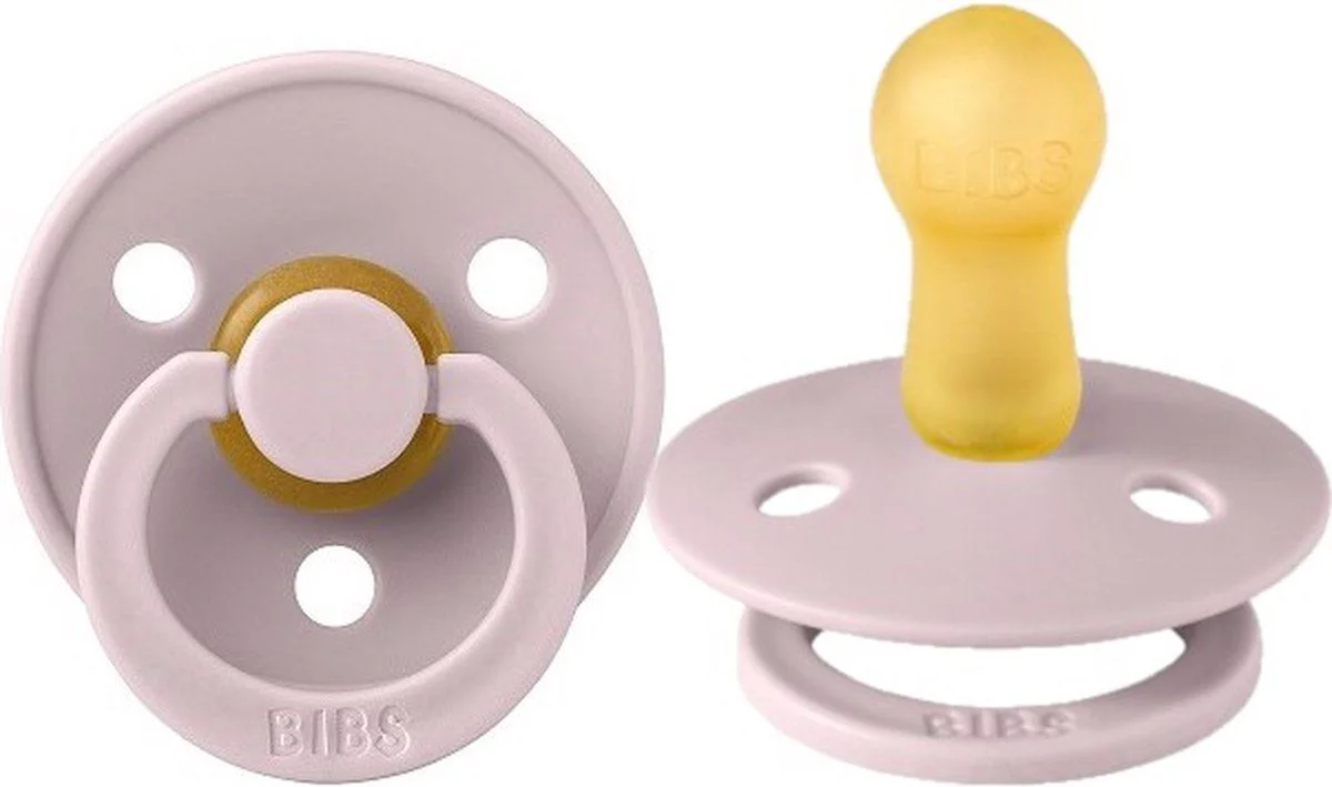Suzeta rotunda din latex BIBS Pink Plum (6-18 luni) foto