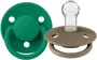 Set 2 suzete rotunde din silicon BIBS De lux Dark Oak/Evergreen (0-36 luni) foto