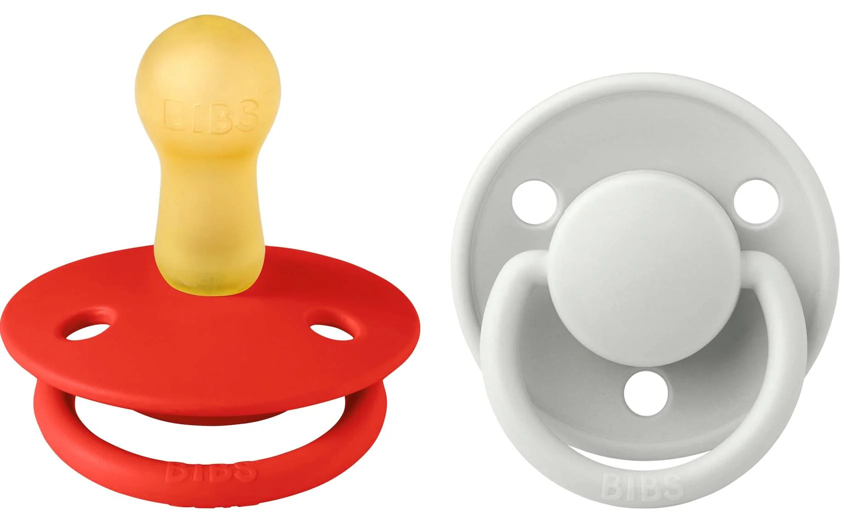 Set 2 suzete rotunde din latex BIBS De lux Candy Apple/Haze (0-6 luni) foto