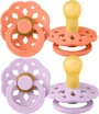 Set 2 suzete rotunde din latex BIBS Boheme Papaya/Violet Sky (6-18 luni) foto